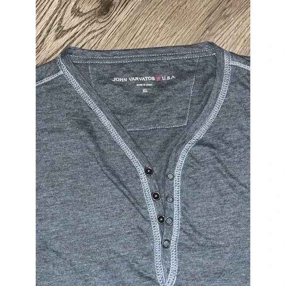 John Varvatos Gray Casual Button Down Shirt - Picture 4 of 8